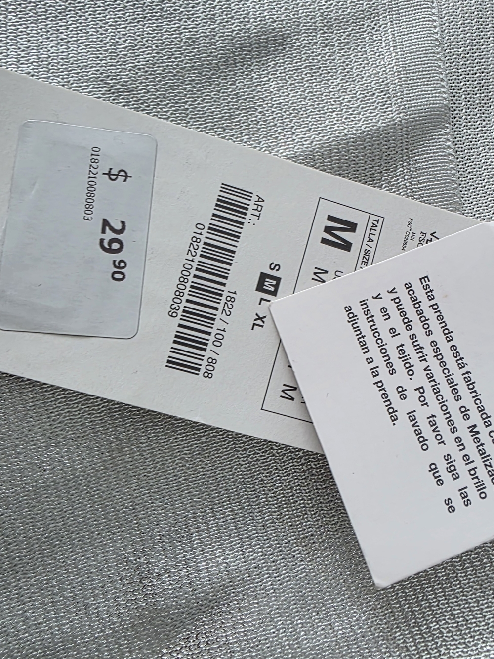 ZARA Silver Metallic Spaghetti-Strap Cami - Picture 8 of 8